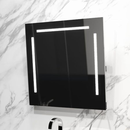 MCJ Premium Torino 3 Lustro ścienne z regulacją pochylenia 60x60 cm z oświetleniem LED MCJTORINO360X60