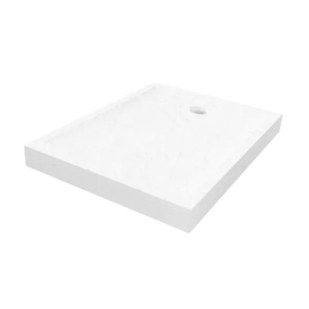 New Trendy Mild Stone Brodzik prostokątny 100x70 cm biały B-0524