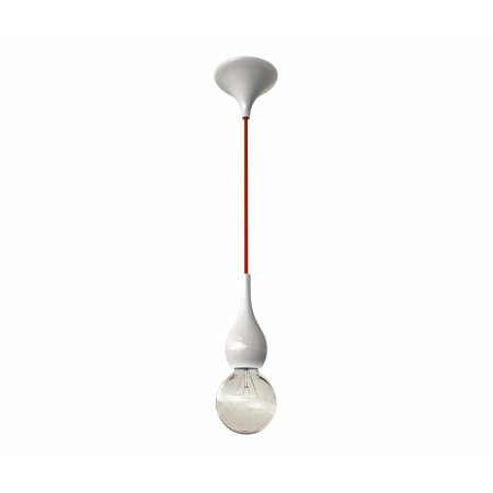 Next Blubb Mini Opal Lampa wisząca 15,5x6,5 cm IP30, kabel czerwony, opal 1020-90-1131