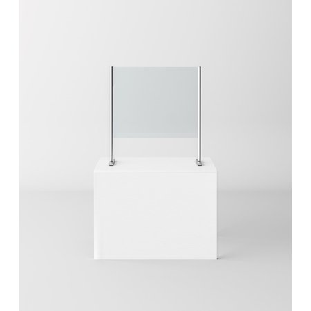 Novellini BeSafe Wall V2 Ekran ochronny na ladę 100x85 cm profile srebrne szkło satynowe BSAFEV2B100-4B