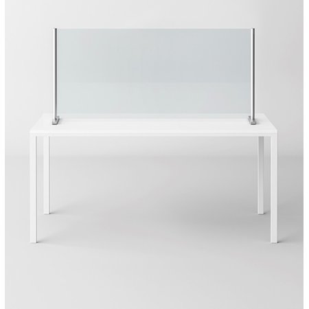 Novellini BeSafe Wall V3 Ekran ochronny na biurko 140x75 cm profile białe szkło przezroczyste BSAFEV3S140-1A