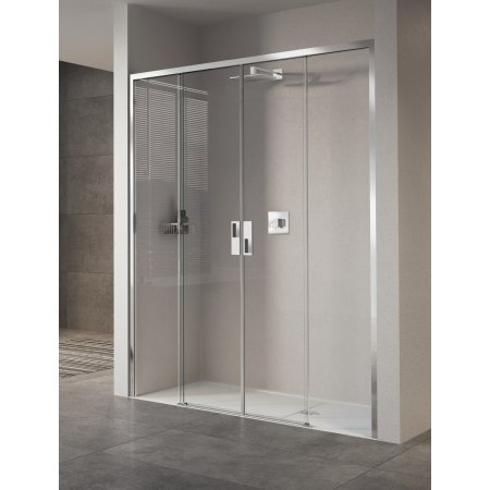 Novellini Opera 2A Drzwi prysznicowe przesuwne wnękowe 117-121x200 cm szkło przezroczyste, profile chrom OPE2A117-1K