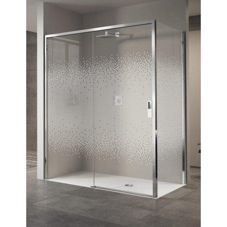 Novellini Opera 2P Drzwi prysznicowe przesuwne wnękowe 177-181x200 cm lewe, szkło przezroczyste, profile chrom OPE2P177S-1K