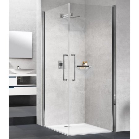 Novellini Young 2.0 2G Drzwi prysznicowe uchylne 89-91x200 cm, profile chrom szkło przezroczyste Y22G89L-1K