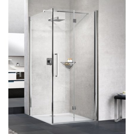 Novellini Young 2.0 2GS+F Drzwi prysznicowe składane 100-102x200 cm prawe, profile chrom szkło przezroczyste Y22GS99LD-1K
