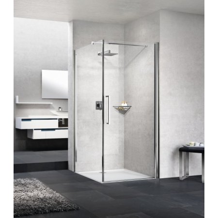Novellini Young 2.0 G+F Drzwi prysznicowe uchylne 61-63x200 cm, profile chrom szkło przezroczyste Y2G61-1K