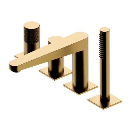 Omnires Contour Bateria nawannowa 4 otworowa złoty szczotkowany CT8032GLB
