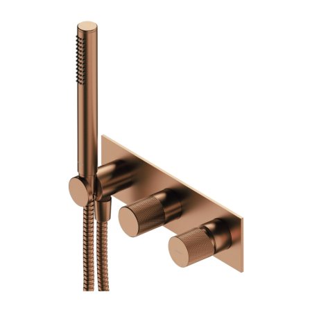 Omnires Contour Bateria wannowo-prysznicowa podtynkowa miedź szczotkowana CT8035/1CPB