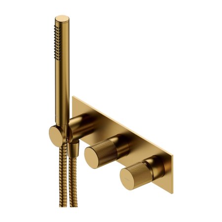 Omnires Contour Bateria wannowo-prysznicowa podtynkowa złoty szczotkowany CT8035/1GLB