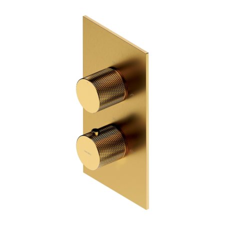 Omnires Contour Bateria wannowo-prysznicowa termostatyczna podtynkowa złoty szczotkowany CT8036GLB