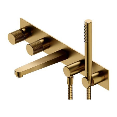 Omnires Contour Bateria wannowa podtynkowa złoty szczotkowany CT8037/1GLB