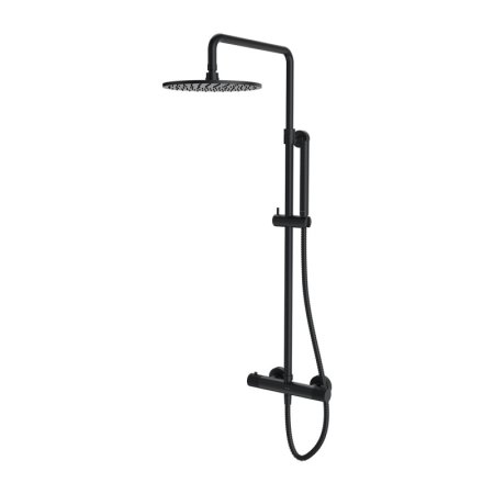 Omnires Contour Zestaw prysznicowy termostatyczny natynkowy z deszczownicą antracyt CT8044AT