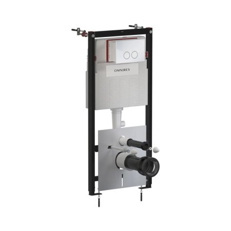 Omnires Eco Flush Set Zestaw Stelaż do WC StrongFrame z Eco spłukiwaniem + przycisk WC Minimal chrom połysk STFWCECO1M-RCR