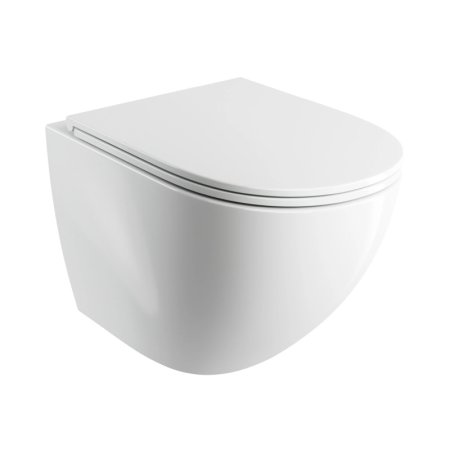 Omnires Ottawa Comfort Zestaw Toaleta WC Silent Power bez kołnierza + deska wolnoopadająca biały OTTAWACSPMWBP