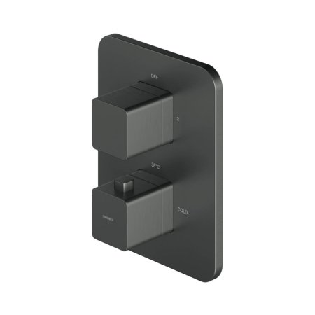 Omnires Parma Bateria wannowo-prysznicowa termostatyczna podtynkowa grafit PM7436GR