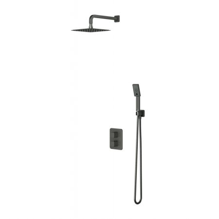 Omnires Parma Zestaw prysznicowy podtynkowy termostatyczny z deszczownicą grafitowy SYSPM11GR