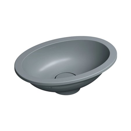 Omnires Shell M+ Umywalka podblatowa lub wpuszczana 44x31 cm ash grey mat SHELL380UPAG