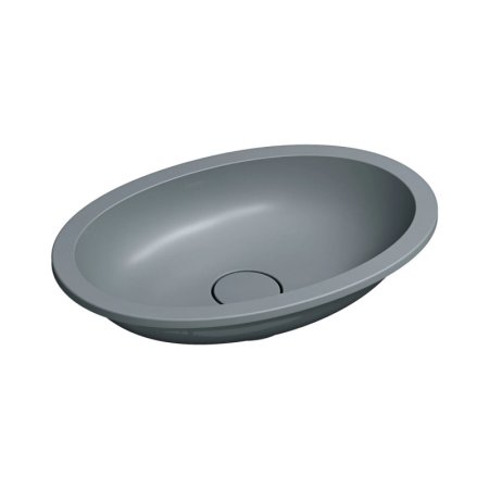 Omnires Shell M+ Umywalka podblatowa lub wpuszczana 54x37 cm ash grey mat SHELL480UPAG