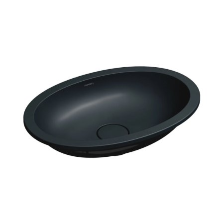 Omnires Shell M+ Umywalka podblatowa lub wpuszczana 54x37 cm black lava mat SHELL480UPBLV