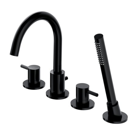 Omnires Y Bateria nawannowa 4 otworowa czarna Y1232BL