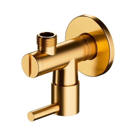 Omnires Zawór kątowy 1/2"x3/8" złoty szczotkowany 8857GLB