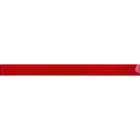 Opoczno Basic Palette Red Border Glass Listwa dekoracyjna szklana 4,8x60x1 cm, czerwona błyszcząca OD631-025
