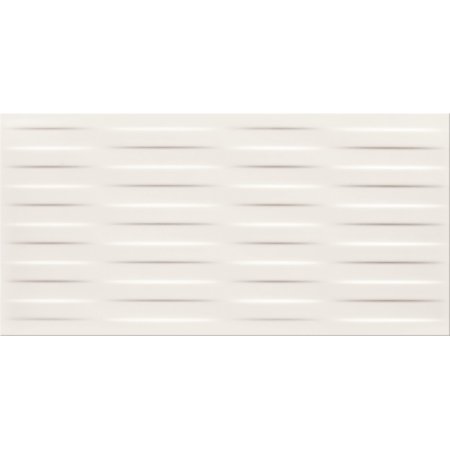 Opoczno Basic Palette White Satin Braid Structure Płytka ścienna 29,7x60x0,9 cm, biała satynowa OP631-026-1