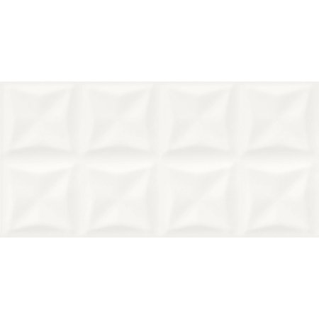 Opoczno Black Glamour White Glossy Origami Structure Płytka ścienna 29x59,3x0,9 cm, biała błyszcząca OP957-003-1