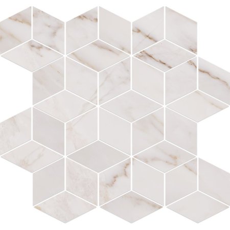 Opoczno Carrara Pulpis Mosaic White Mozaika 28x29,7x1,1 cm, biała błyszcząca OD001-022