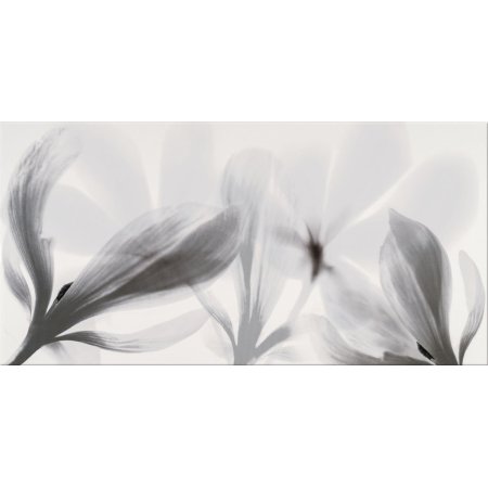 Opoczno Colorado Nights Inserto Flower Listwa dekoracyjna 29x59,3x0,9 cm, szara błyszcząca OD673-016