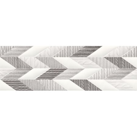 Opoczno French Braid Inserto Wool Listwa dekoracyjna 29x89x1,1 cm, szara matowa ND036-002