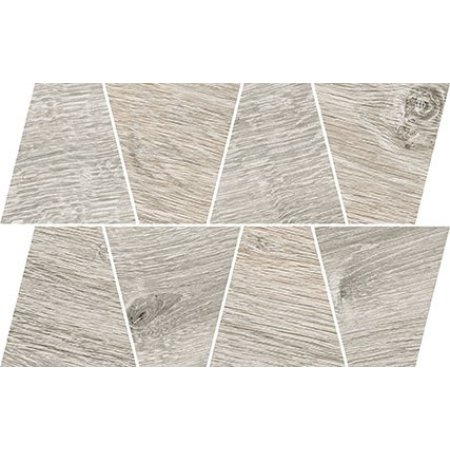 Opoczno Grand Wood Prime Grey Mosaic Trapeze Mozaika ścienno-podłogowa drewnopodobna 19x30,6 cm, szara OD498-082