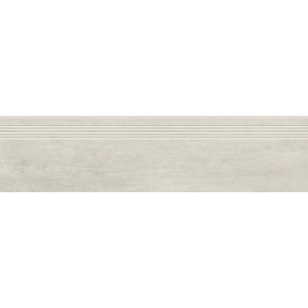 Opoczno Grava White Steptread Płytka podłogowa 29,8x119,8 cm, biała OD662-071