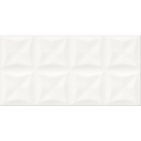 Opoczno Origami Dune White Glossy Structure Płytka ścienna 29,7x60x0,9 cm, biała błyszcząca OP658-023-1