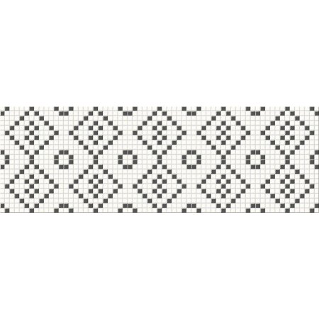 Cersanit Black&White Mosaic Mozaika ścienna 25x75 cm, biała OD334-010