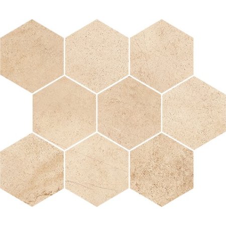 Opoczno Sahara Desert Mosaic Hexagon Mozaika 28x33,7x1,1 cm, beżowa matowa OD358-013
