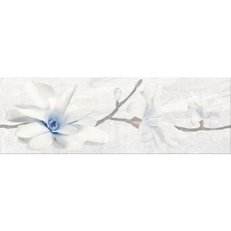 Cersanit Stone Flowers Grey Inserto Płytka ścienna 25x75 cm, szara OD683-005