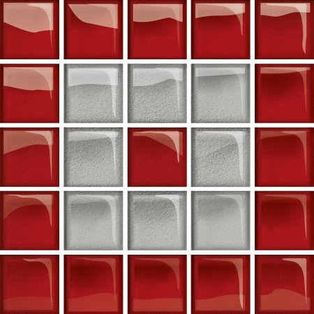 Opoczno Universal Glass Decorations Glass Silver/Red Mosaic C New Mozaika szklana 14,8x14,8x0,8 cm, czerwona błyszcząca OD660-122