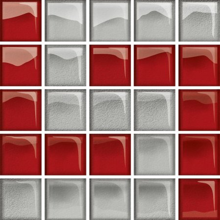 Opoczno Universal Glass Decorations Glass Silver/Red Mosaic D New Mozaika szklana 14,8x14,8x0,8 cm, czerwona błyszcząca OD660-123