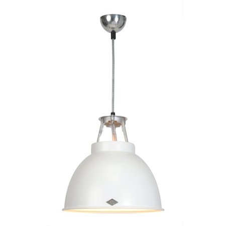 Original BTC Titan Size 1 Lampa wisząca 36x35,5 cm IP20 E27 GLS, biała FP005W/W