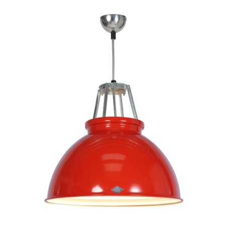 Original BTC Titan Size 3 Lampa wisząca 42,5x45,5 cm IP20 E27 GLS, czerwona, biała FP033R/W