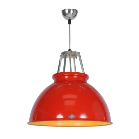 Original BTC Titan Size 3 Lampa wisząca 42,5x45,5 cm IP20 E27 GLS, czerwona, złota FP033R/GO