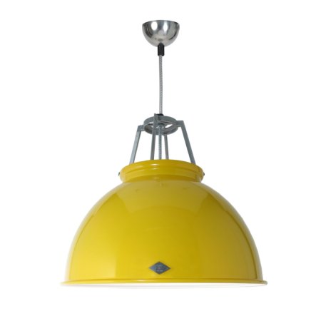 Original BTC Titan Size 3 Lampa wisząca 42,5x45,5 cm IP20 E27 GLS, żółta, biała FP033Y/W
