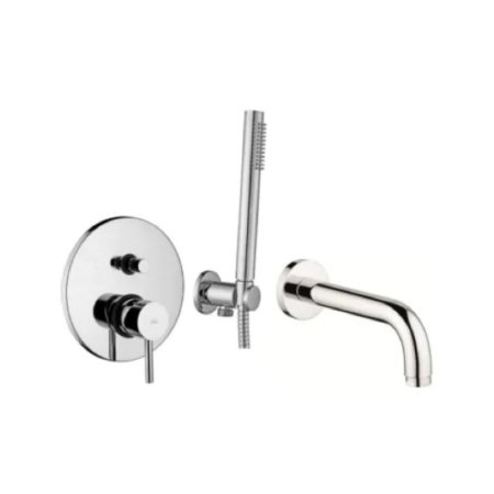 Paffoni Stick Bateria wannowa podtynkowa stal szczotkowana SK015ZWWST