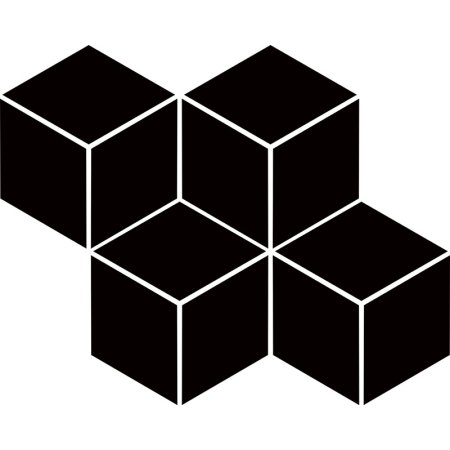 Paradyż Nero Romb Hexagon Mozaika 20,4x23,8 cm PARNEROROMHEKS204238
