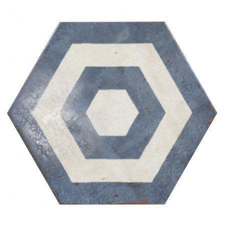 Peronda Argila Andaman Decor Gres Dekor podłogowy 25,8x29 cm, biały/niebieski 19437