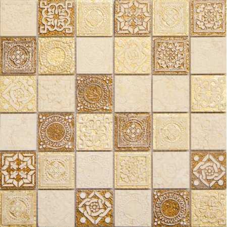 Peronda Atelier Paula Gold Mozaika ścienna 30x30 cm, złota 12106