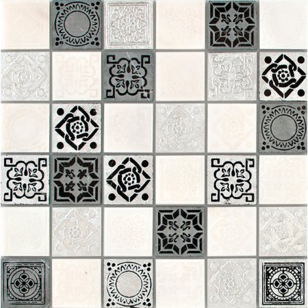 Peronda Atelier Paula Silver Mozaika ścienna 30x30 cm, srebrna 12105