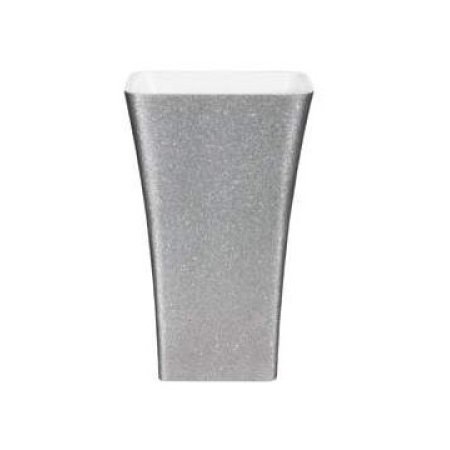 PMD Besco Assos Glam Umywalka wolnostojąca 40x50x85 cm z powłoką IllumeCoat, srebrna UMD-A-WOS