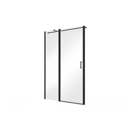 PMD Besco Exo-C Black Drzwi uchylne 100x190 cm profile czarny mat szkło przezroczyste ECB-100-190C